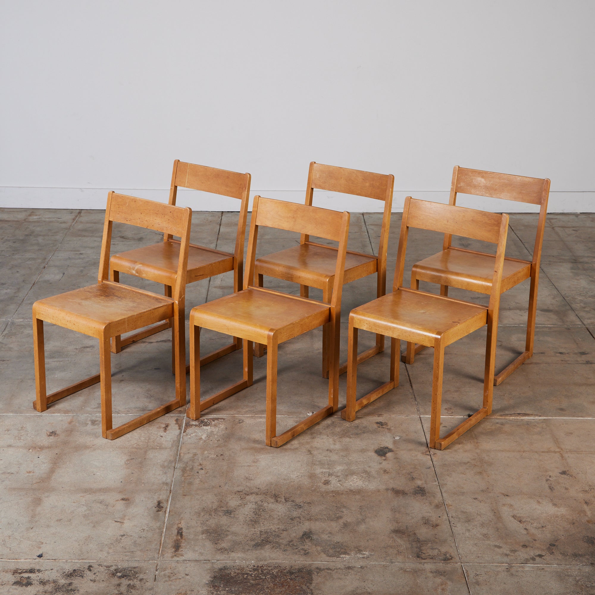 ON HOLD ** Set of Six Sven Markelius 'Orchestra' Chairs