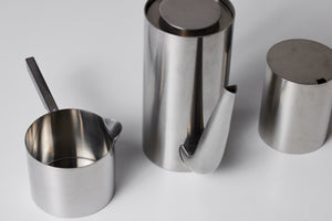 Arne Jacobsen Stainless Steel Danish Tea Set for Stelton