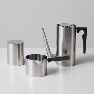 Arne Jacobsen Stainless Steel Danish Tea Set for Stelton