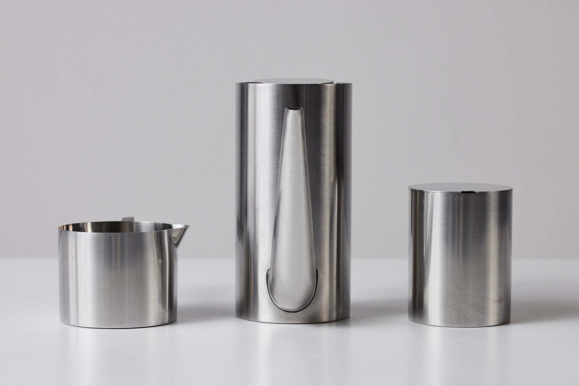 Arne Jacobsen Stainless Steel Danish Tea Set for Stelton – DEN