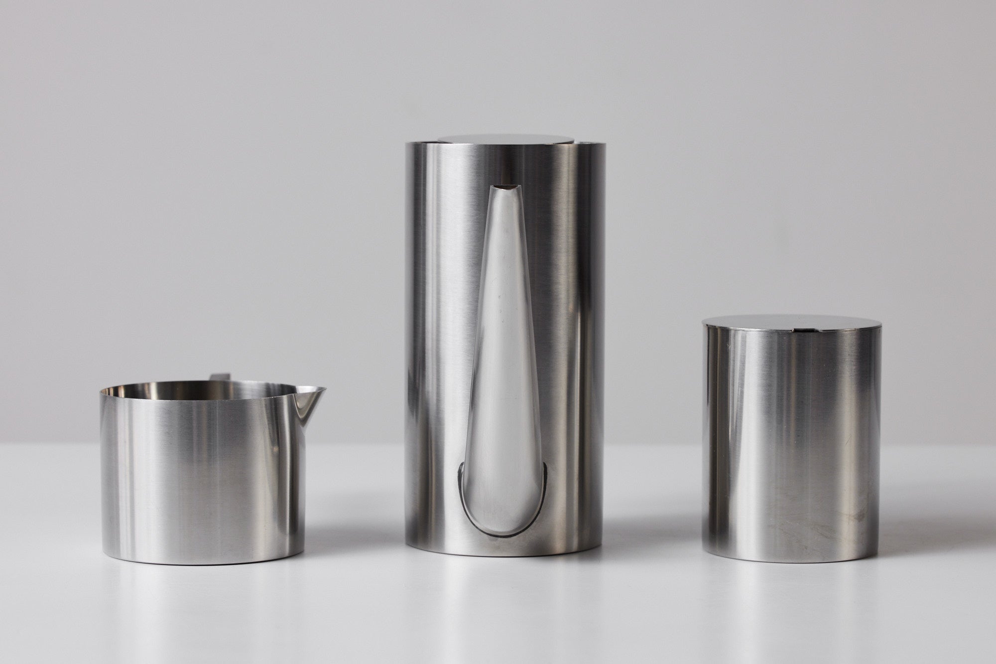 Arne Jacobsen Stainless Steel Danish Tea Set for Stelton