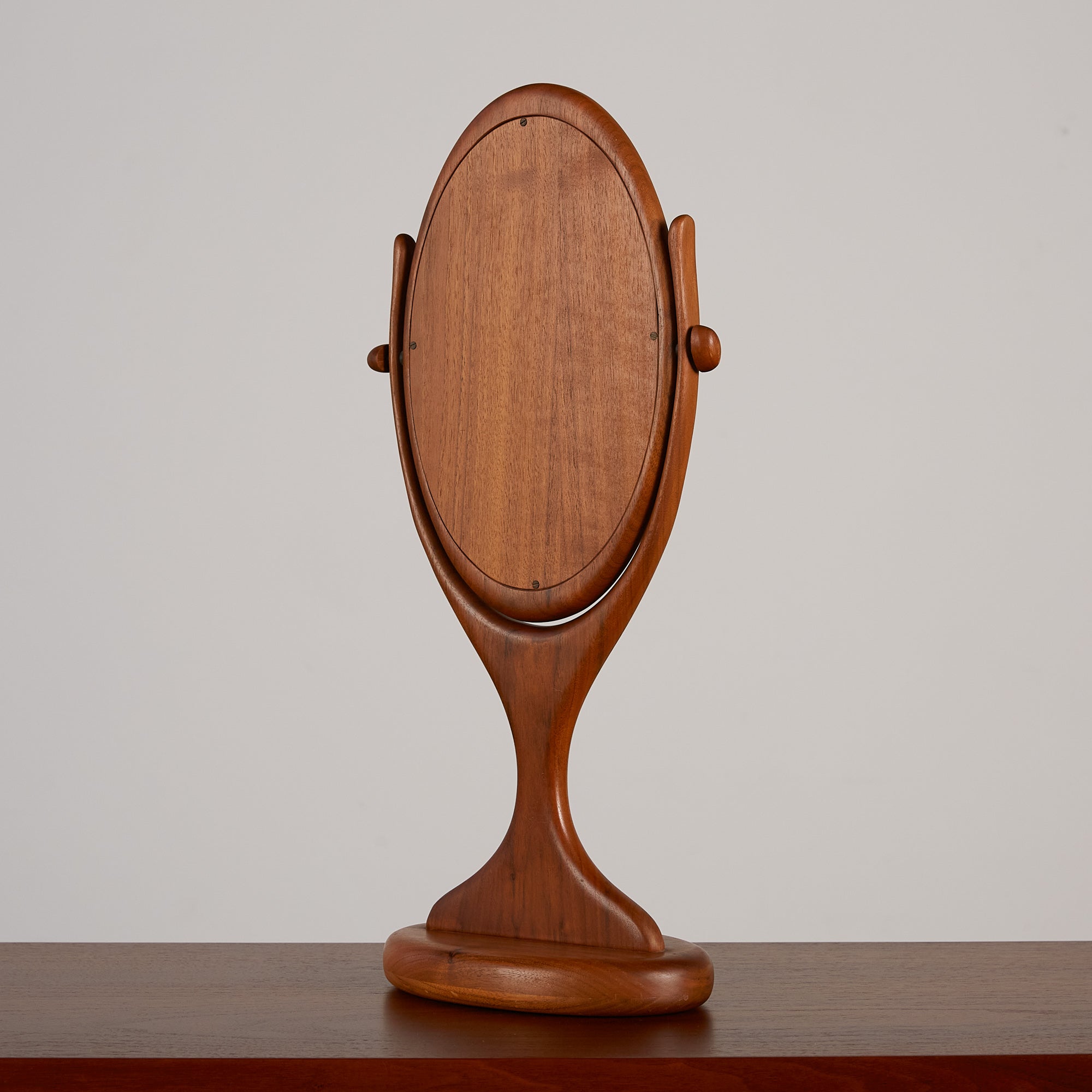 Walnut Free Standing Vanity Mirror