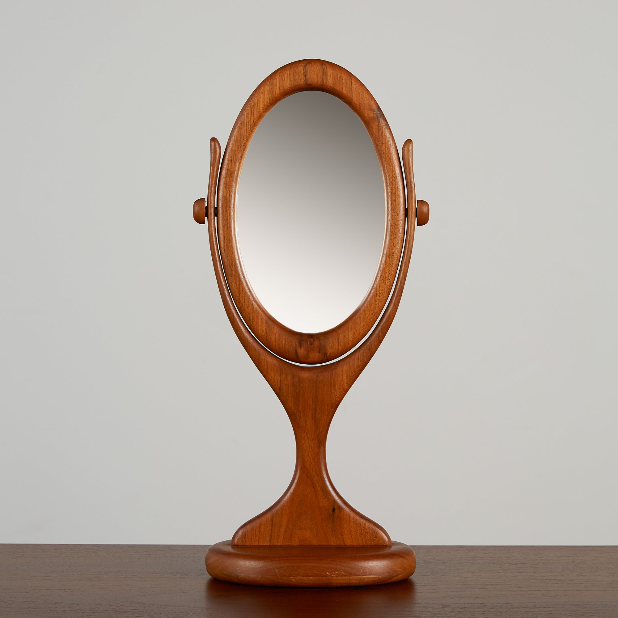 Walnut Free Standing Vanity Mirror