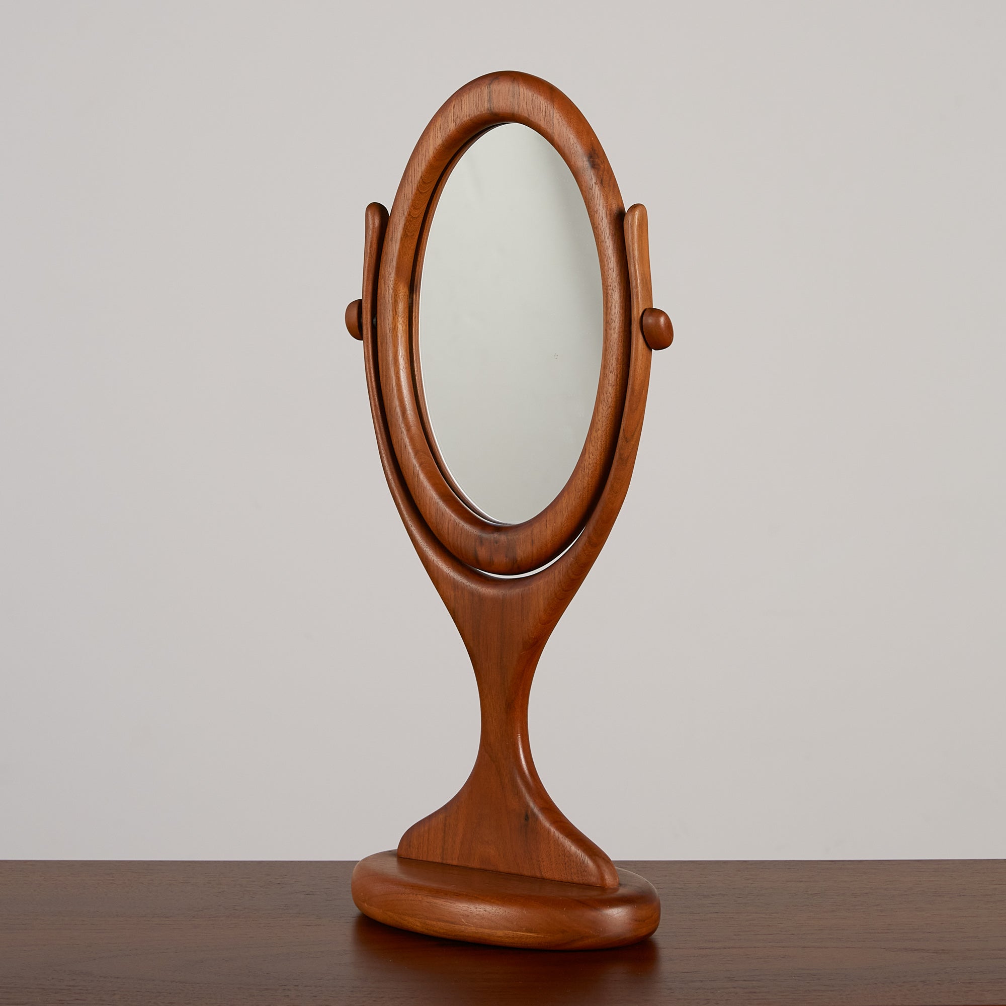 Walnut Free Standing Vanity Mirror